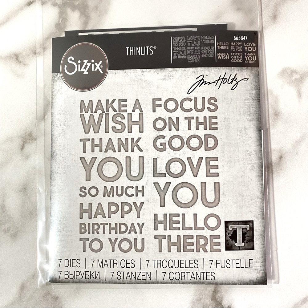 Sizzix Jim Holtz Letter Sentiment Die Set